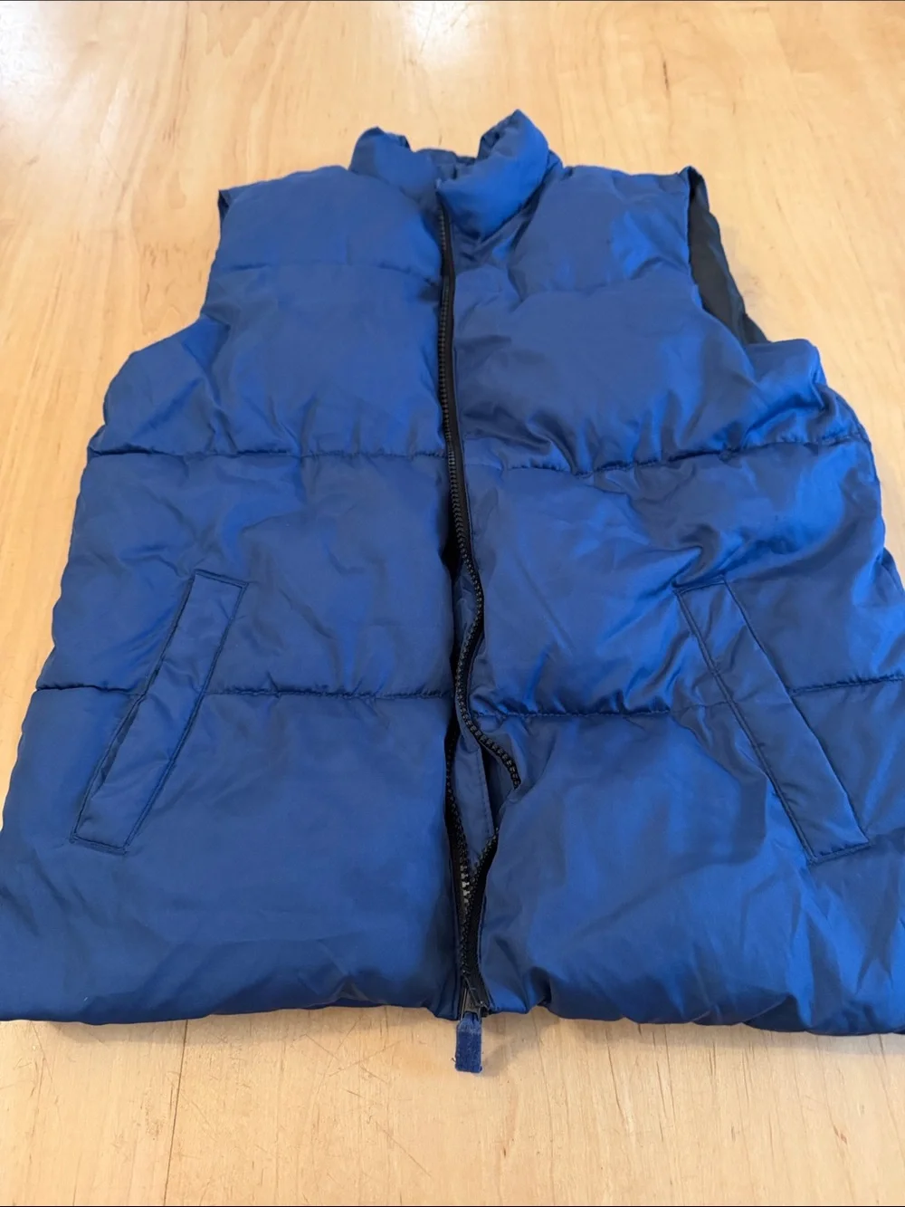 Boys Blue Puffer Vest - Lightweight Insulated Sleeveless Jacket
